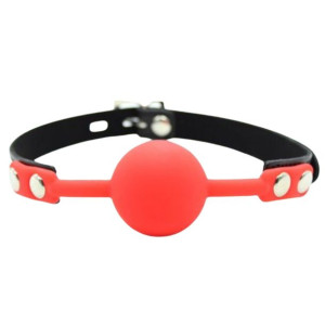 Toyz4Lovers Knebel typu ball gag z kłódką, Czerwony