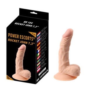 Power Escorts Rocket john 7,3' Realistyczne profilowane dildo z jądrami i p