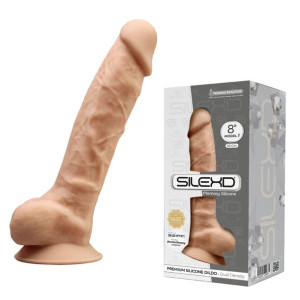 SD.Model 1 (8") Realistyczne dildo z przyssawką - z żyłami, Silikonowe