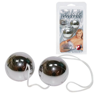 You2Toys Basic Loveballs - Klasyczne kulki gejszy z uchwytem, Srebrne