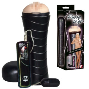 You2Toys Pussy to Go  Masturbator z pojemnikiem - z wibracjami, Cielisty
