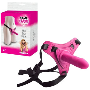 Toyz4Lovers Realistyczny Strap_on z uprzężą, Różowy