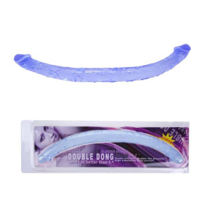 BAILE - DOUBLE DONG BLUE 450mm 17,7" Dwustronne dildo z żyłami