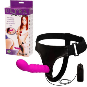 BAILE - Strap-on ULTRA HARNESS z wibracjami, Różowe