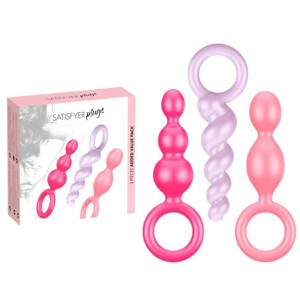 Satisfyer Plugs colored - Zestaw sond analnych - 3 szt.