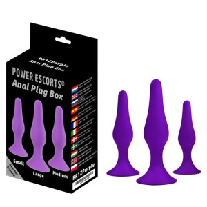 Power Escorts Anal Plug Box 3 Zestaw korków analnych - 3 sztuki, wąskie