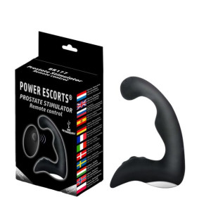 Power Escorts Wibrujący masażer prostaty na pilota, USB Czarny