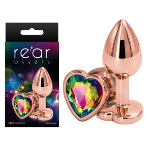 NS Novelties Rear Assets Rose Gold Heart S Elegancki korek analny z diamenc