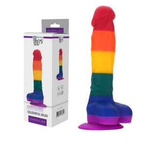 Dream Toys - Colourful Love - 20 cm Sztuczny penis kolorowy z przyssawką