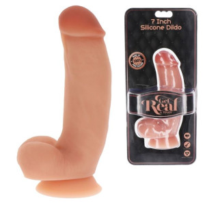 ToyJoy Get Real 18 cm Dildo realistyczne cieliste z przyssawką i jądrami