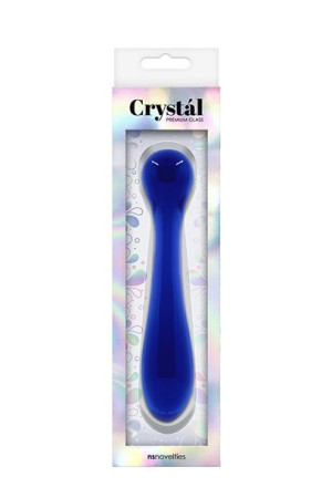 NS Novelties Crystal 18 cm Dildo szklane niebieskie