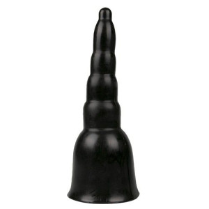 All Black 33.5 cm - Dildo analne - progresywne, Czarne