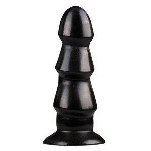 All Black 17 cm - Progresywny korek analny, Czarny