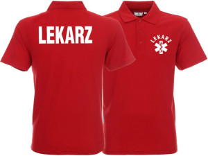 Koszulka Polo męska LEKARZ czerwona