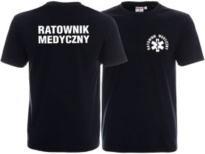 Koszulka męska RATOWNIK MEDYCZNY granatowa
