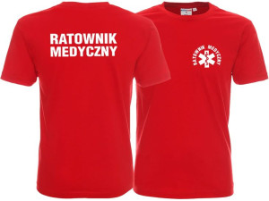 Koszulka męska RATOWNIK MEDYCZNY czerwona