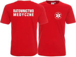 Koszulka męska RATOWNICTWO MEDYCZNE czerwona