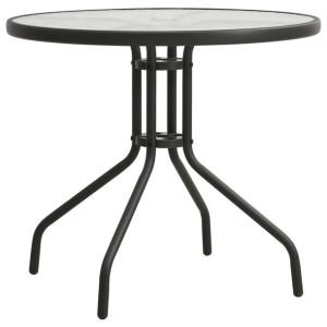 Stolik bistro, antracytowy, Ø80x71 cm, stal