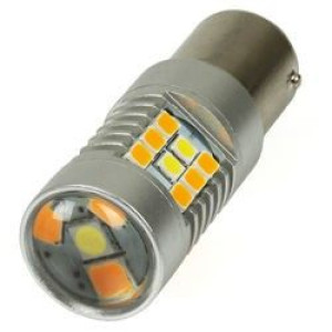 Żarówka samochodowa LED 28 SMD 2835 Biały + Pomarańczowy