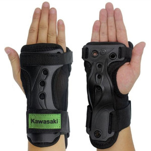Kawasaki ochraniacze na dłonie czarno-zielone M