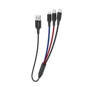 Dudao Kabel USB 3w1 5A 38cm L10pro Czarny