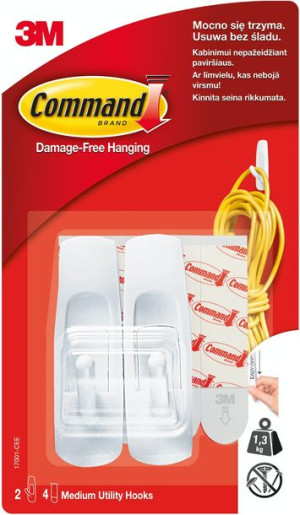 Command 3m Haczyki Średnie 2 Szt 1,3 Kg 17001