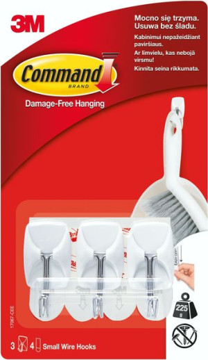 Command 3m Haczyki Małe 3 Szt Z Metalowym 17067