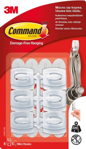 Command 3m Haczyki Małe 6 Szt 0,225 Kg 17006