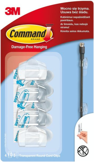 Command 3m Haczyki Organizacja Kabli 4szt 17017