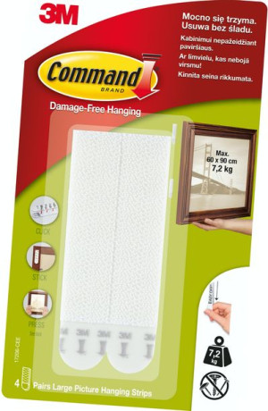 Command 3m Rzepy Ramek Duże 4kpl=8szt 7,2kg 17206