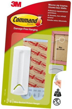 Command 3m Haczyk Do Ramek Obrazów 2,2 Kg 17041