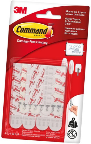Command 3m Paski Mocujące Zestaw 8s+4m+4l 17200