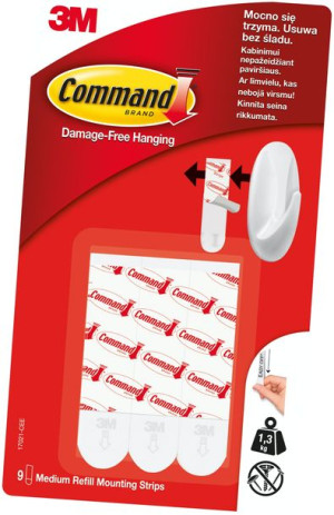 Command 3m Paski Mocujące Średnie 9szt 17021