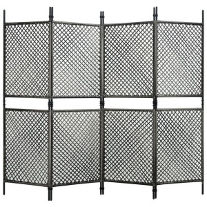 Lumarko Panel ogrodzeniowy z polirattanu, 2,4x2 m, antracytowy