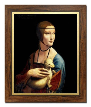 Obraz na płótnie 54x64cm Leonardo da Vinci Dama z gronostajem