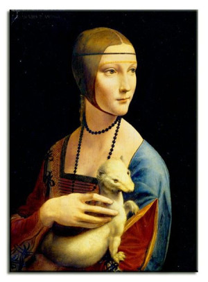 Obraz na płótnie 50x70cm Leonardo da Vinci Dama z gronostajem