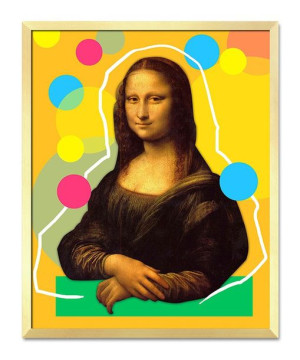 Obraz na płótnie 43x53cm Mona Lisa abstrakcja