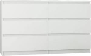 Komoda 140 Cm Biała Szafka 6 Szuflad Producent Pl