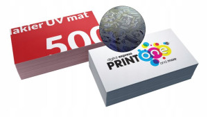WIZYTÓWKI 500 matowe Lakier Wybiórczy UV +PROJEKT
