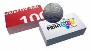 WIZYTÓWKI 100 matowe lakier wybiórczy UV +PROJEKT