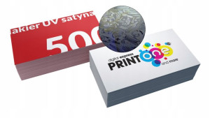 Wizytówki 500 SOFT Lakier Wybiórczy UV +PROJEKT
