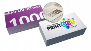 Wizytówki 1000 lakier wypukły 3D matowe +PROJEKT