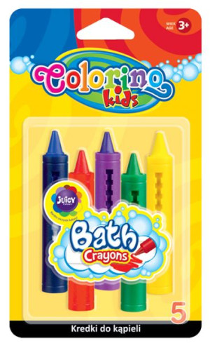 COLORINO Kredki do kąpieli wanny 5 kolorów