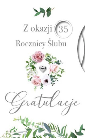 Kartka na 5,10,15,20,25,30,35,40,45,50,55,60 rocznicę ślubu LUX 48