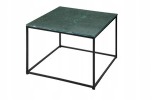 Stolik kawowy Noble 50x50 cm / zielony marmur
