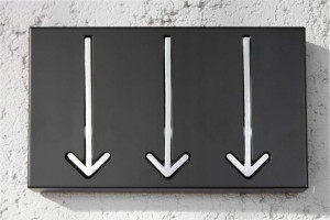 Wieszak ścienny Arrow 3er czarny
