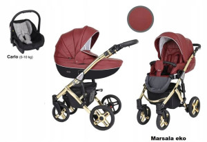 Kunert Mila Premium Wózek 4w1 Marsala Eco