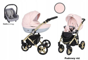 Kunert Mila Premium Wózek 4w1 Pudrowy Róż