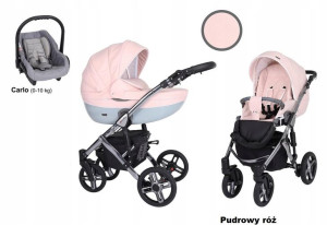 Kunert Mila Premium Wózek 4w1 Pudrowy Róż