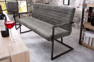Ławka w stylu industial Loft 160 cm vintage szary